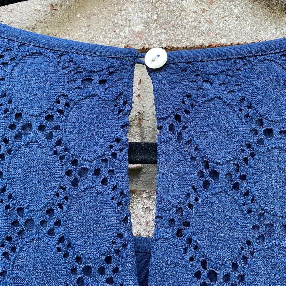 RONNIE NICOLE Blue Lined Short Sleeve Dress XL - Picture 7 of 9